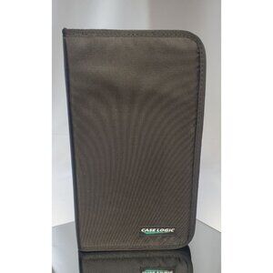 Vintage Case Logic 48 CD DVD Storage Case Binder Holder Black Zipper Nylon